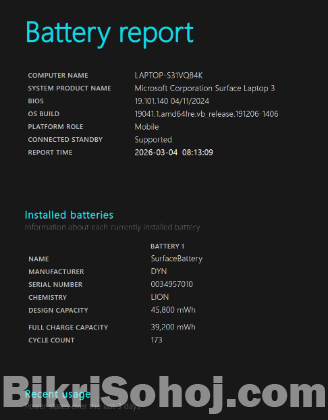 Microsoft Surfacebook Laptop 3